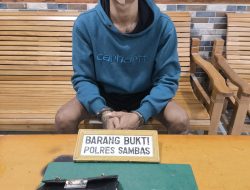 LAGI-LAGI NARKOBA, SEORANG PEMUDA BERINISIAL DN WARGA KUBANGGA DITANGKAP POLRES SAMBAS